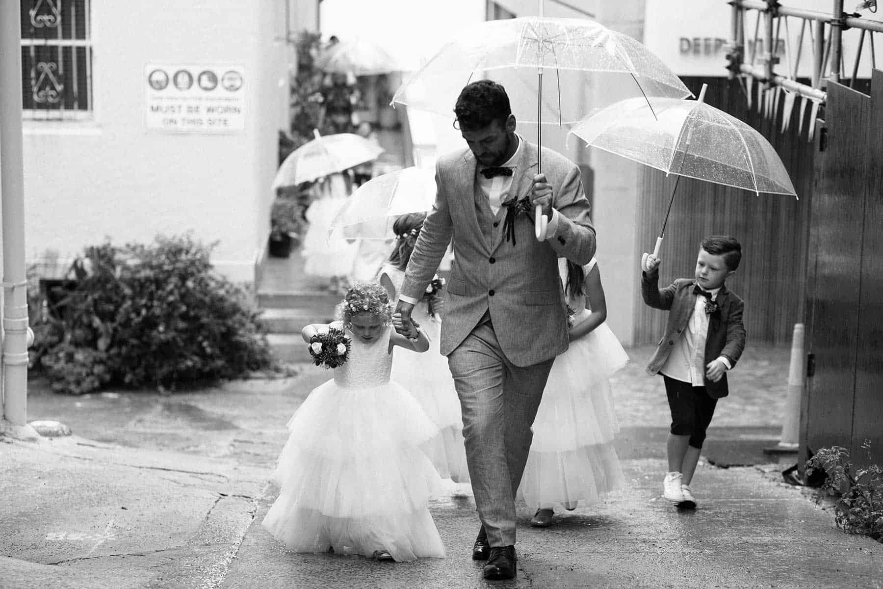 rainy North Bondi beach wedding in Sydney