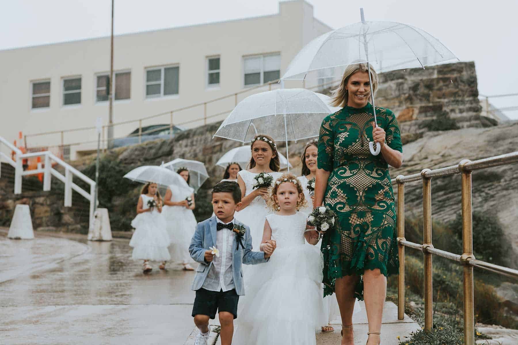 rainy North Bondi beach wedding in Sydney