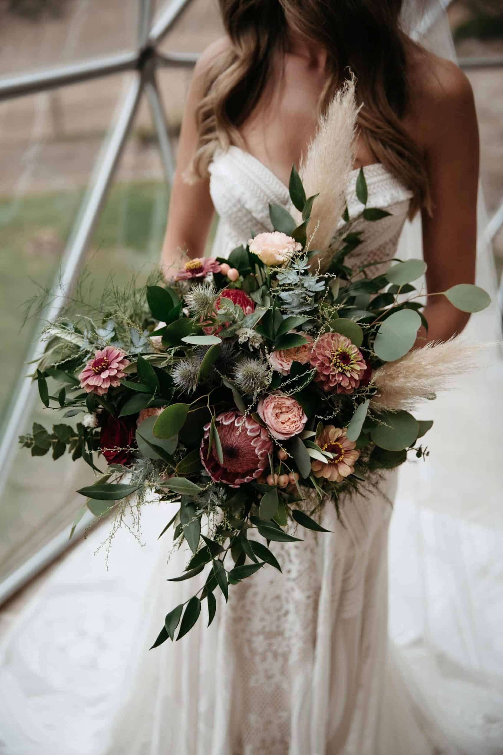 native unstructured bridal bouquet