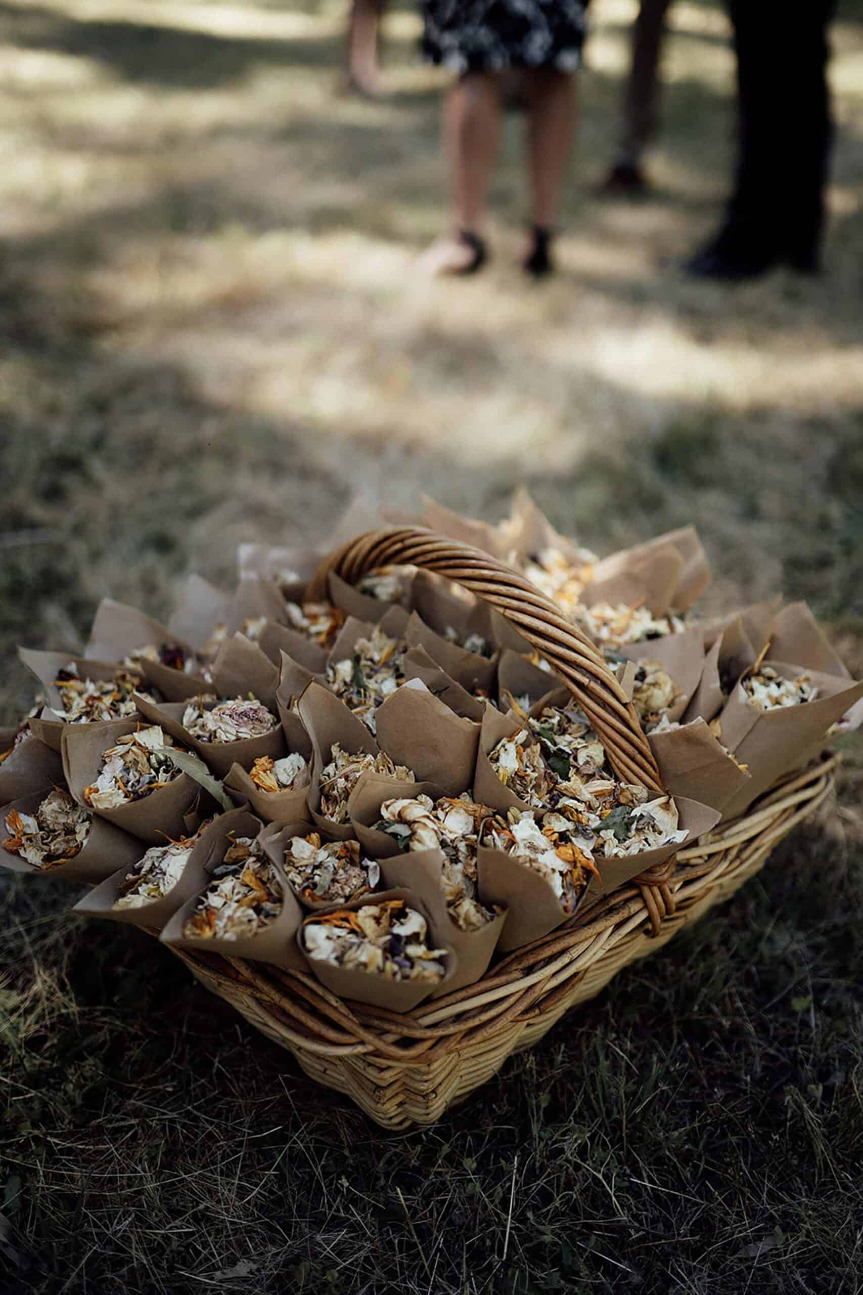 dried flower petal confetti