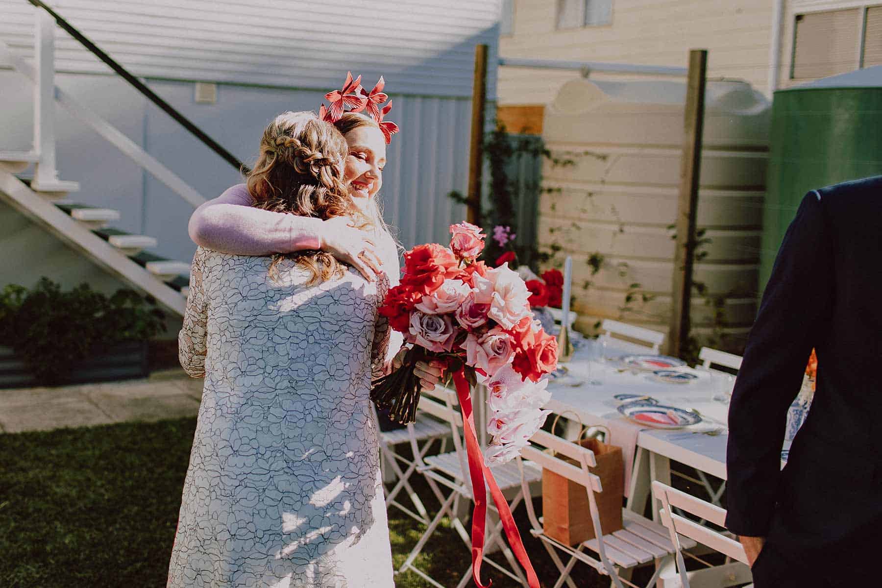 Modern and colourful backyard wedding in Brisbane
