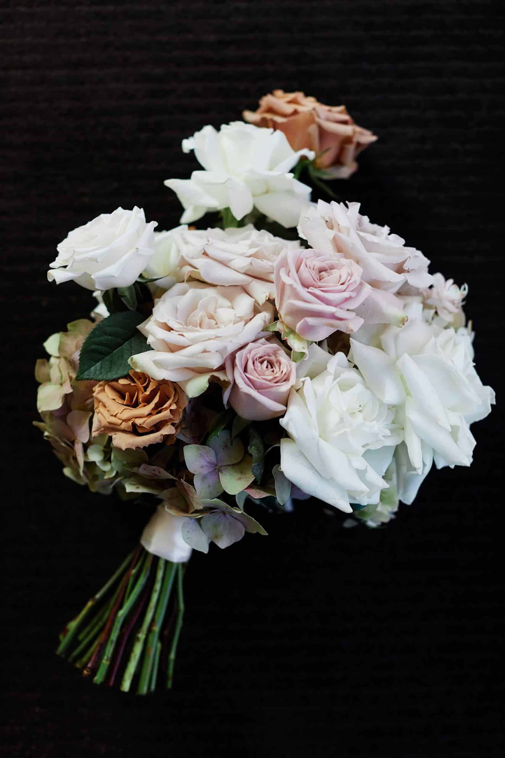 pastel rose bridal bouquet