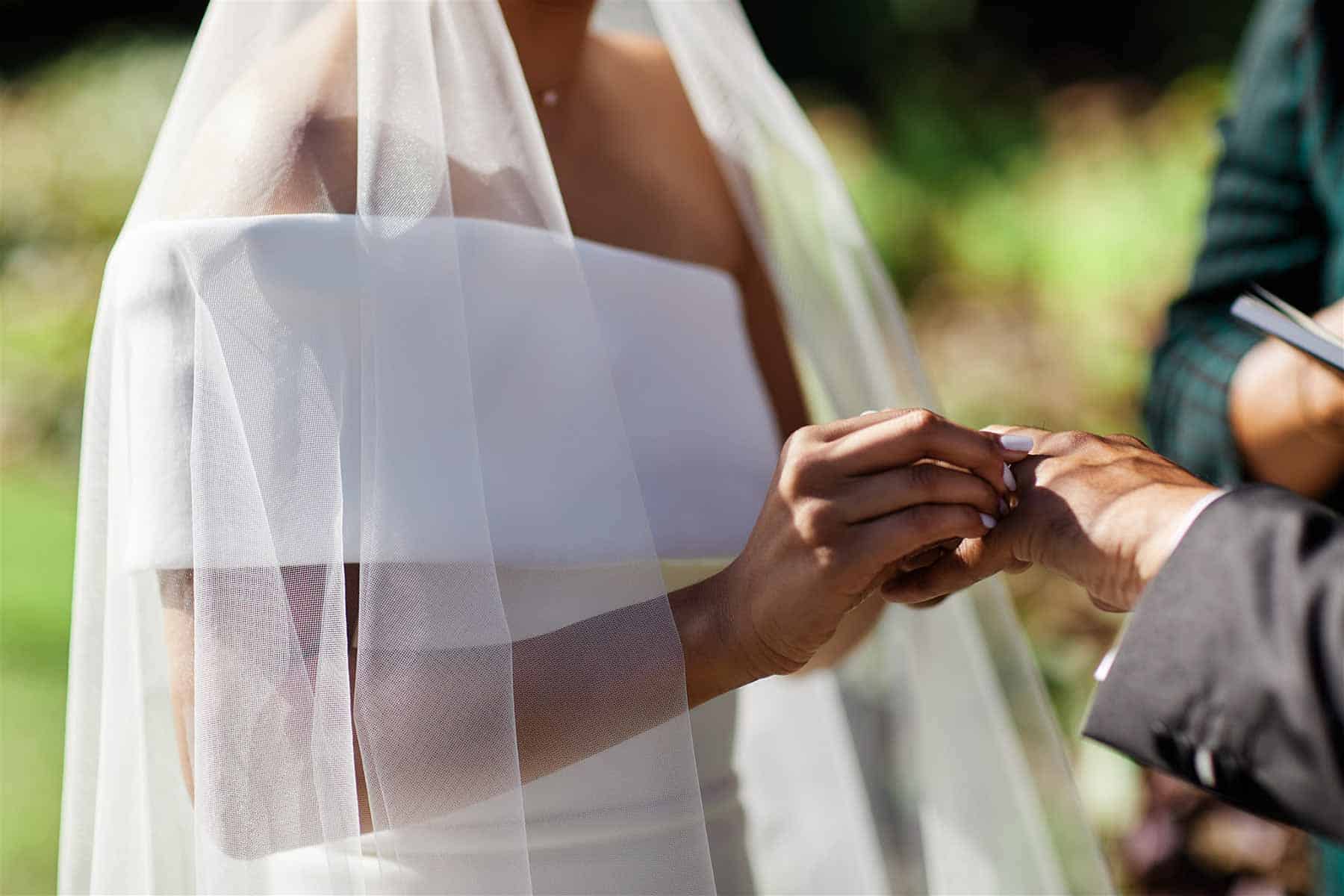 modern minimal off-shoulder wedding dress