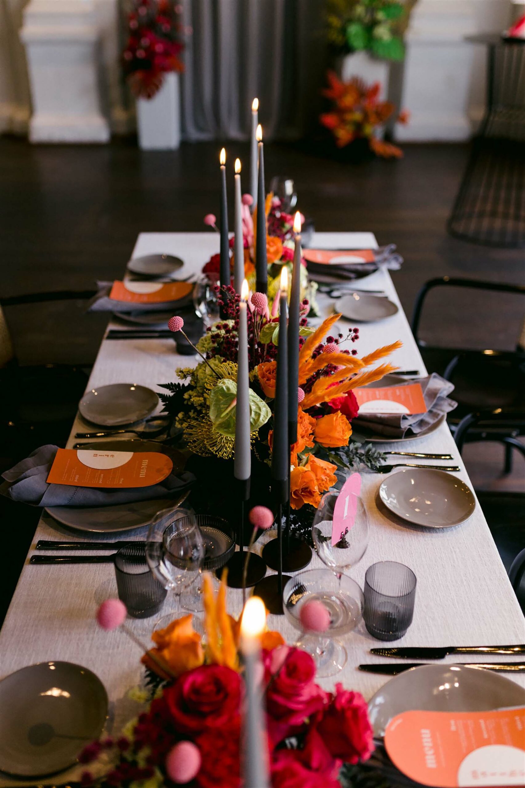 Neon Styled Shoot Tablescape