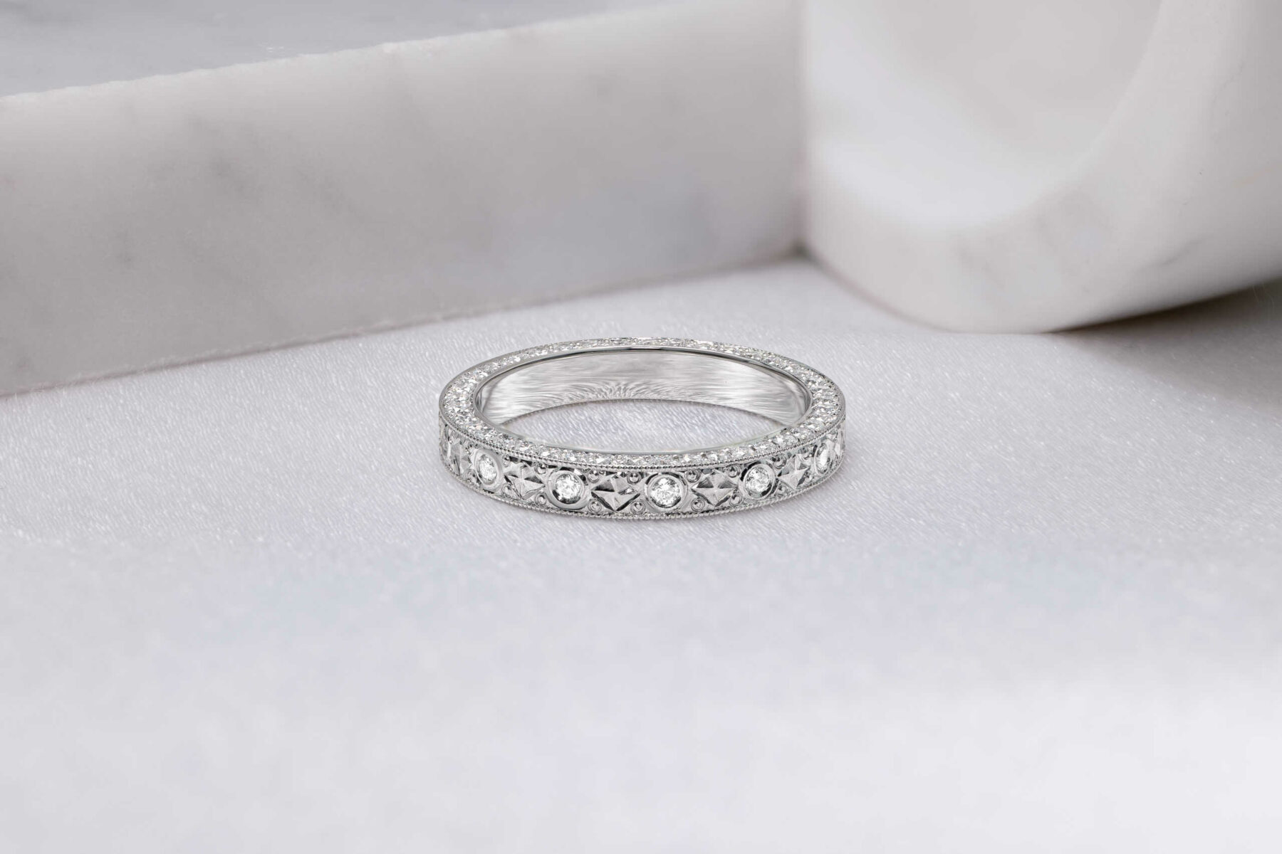 White-Gold-Custom-Textured-Engraving-Wedding-Ring-Diamondport-Jewellers.jpg